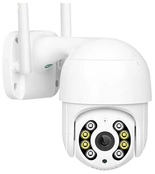Telecamere per la sicurezza domestica, Telecamera IP wireless 4K 8MP Telecamera PTZ Wi-Fi di sicurezza esterna Telecamera PTZ for videosorveglianza con tracciamento automatico HD 4K P2P(1080P NO Card)