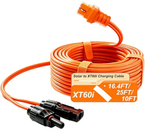 iHaospace Câble d'extension solaire vers XT60i 3 m/5 m 12 AWG XT60i pour station d'alimentation Ecoflow River and Delta Series Bluetti Anker Solix (5 m)