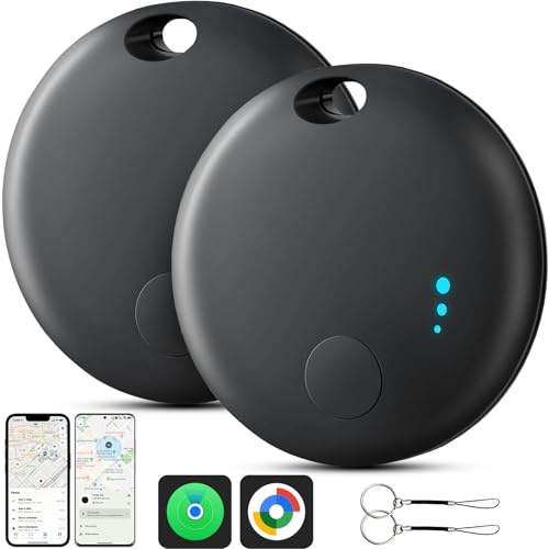 Air Tracker Android, 2 PCS Smart Tag Doppel-System Schlüsselfinder Key Finder Kompatibel mit iOS Order Android-Geräten, Bluetooth Key Tracker Smart Tracker für Schlüssel, Gepäck, Koffer