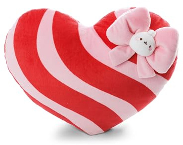 NICI Kissen MOLANG herzförmig 32x26cm - rosa - 62789 | Flauschiges NICI Kuscheltier Kissen für Kinder und Erwachsene, Plüschkissen ideal für Zuhause, Kindergarten oder unterwegs
