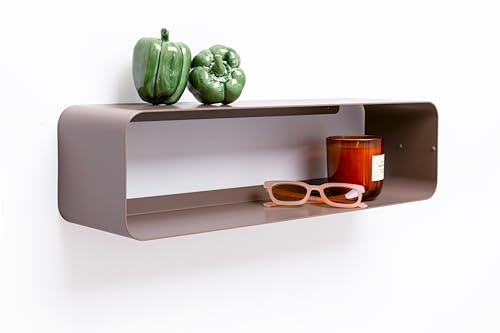 Kare Design Wandregal Lounge XS, Grau, 58x15x15 cm, TV-Konsole, Wandboard, minimalistisches Design, Schwebend, Stahl, Industrial, Modern, Wohnzimmer