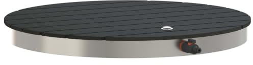 vidaXL Douche de sol de jardin WPC et acier inoxydable 201, douche réglable, design antidérapant, style jardin, portable, salle de bain extérieure, amusante et compacte