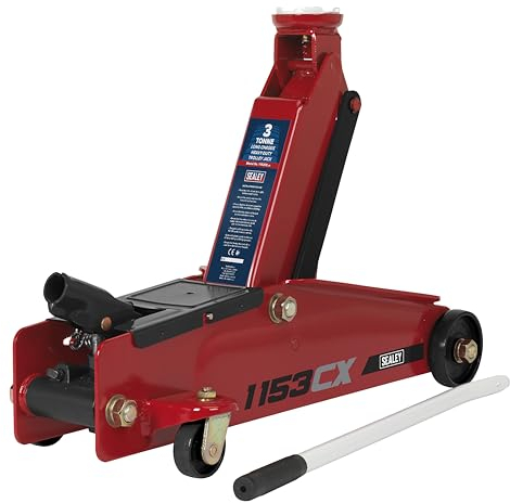 Sealey Charity Edition Wagenheber mit Rollen, 3 Tonnen, rot, 1153CX 0 wattsW, 0 voltsV