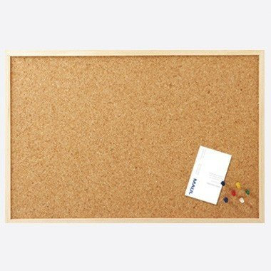 MAUL Pinnwand 80x120cm (HxB) | Pinnfähige Korkplatte | Pinnwand Kork für Quer- oder Hochformat | Board mit stabilem Holzrahmen | Inklusive Befestigungsmaterial und Pinnnadeln | Braun