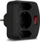 REV Steckdosenadapter - Mehrfachsteckdose 3-Fach mit Schalter & erhöhtem Berührungsschutz - 2X Eurosteckdose, 1x Schutzkontakt, schwarz