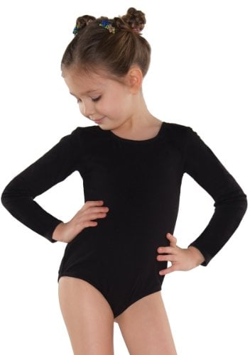 Shepa Mädchen Kinder langarm Gymnastikanzug Ballettanzug 122 schwarz