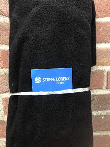 P.- Fleece Stoff Meterware - schwarz