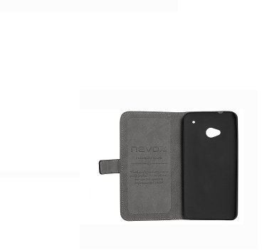 Nevox Ordo Book Tasche Schwarz-Grau für HTC One