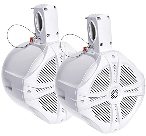 Power Acoustik MWT‐80W Marine Grade 8 Wake Tower Speaker Enclosure, White