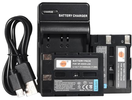 DSTE D-Li50 Li-Ionen Batterie (2-Pack) und Micro USB Ladegerät Anzug Kompatibel mit Pentax K10, K10D, K10D GP, K10D Grand Prix, K20D Konica Minolta NP-400，a Sweet DIGITAL, a-5 Digital, a-7 Digital