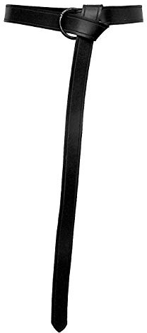 Andracor -Breiter Mittelalter Ringgürtel aus Leder in schwarz (158cm) - universell einsetzbar für LARP, Wikinger und Mittelalter