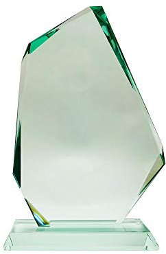 JSSC Neugart GmbH Glaspokal, Glastrophäe, Glasfels aus Jadeglas (Ohne Gravur, 180x130mm)