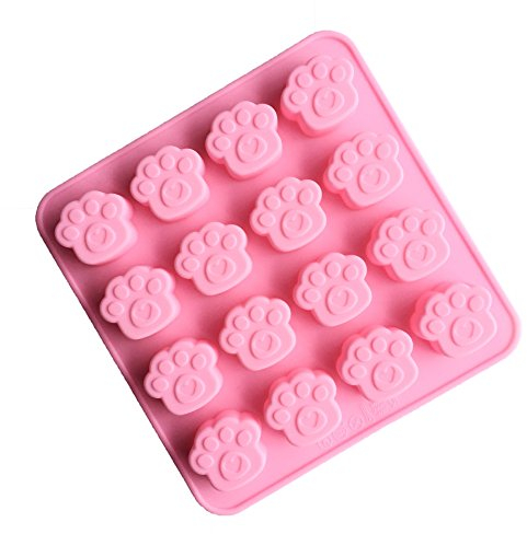 JasCherry Silikon Backform für Schokolade, Cupcakes, Kuchen, Muffinform für Muffins, Pudding, Eiswürfel und Gelee - Animal Serie (Pfote)