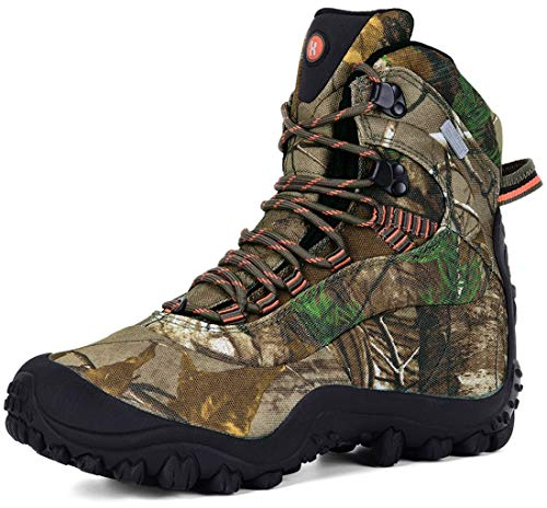 XPETI Mens Walking Boots Hiking Boots Men Waterproof Lightweight Dog Trekking Shoes High Rise Hill Summer Winter Snow Camouflage Size 7.5 UK
