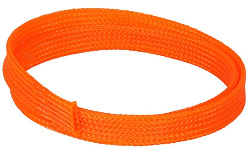 Othmro 0.5m Cable Tidy Sleeve, Diameter 10mm, Braided Cable Management Protector, Cable Organizers Wire Tidy Tube for Desk TV PC, 1 Pc Orange