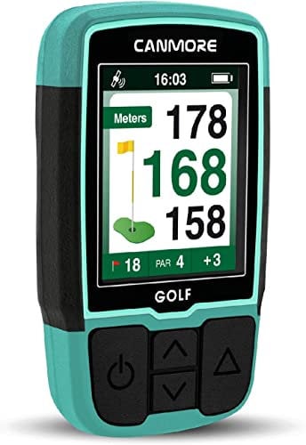 Canmore HG200 Golf-GPS – Wasserdichtes 2-Zoll-Vollfarbdisplay mit über 41.000 wichtigen Golfplatzdaten und Spielstand – Kostenlose Golfplätze weltweit, Tendenz steigend, Türkis