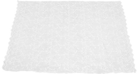 Healifty Weiße Spitze Stoff Afrikanischer Stickerei Spitzenstoff Meterware Blumen Baumwollstoff Nähstoffe Baumwolle Material für Brautkleid Hochzeitskleid Tischläufer