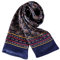UK_Stone 100% Seide Paisley Blumen Halstuch Herren Schal (Paisley # 5 Dunkelblau)