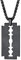 PROSTEEL Herren Halskette mit Anhänger schwarz Edelstahl Rasierklinge mit 3mm/55+5cm Weizenkette Trendig Hip Hop Razor Blade eBoy Modeschmuck Accessoire