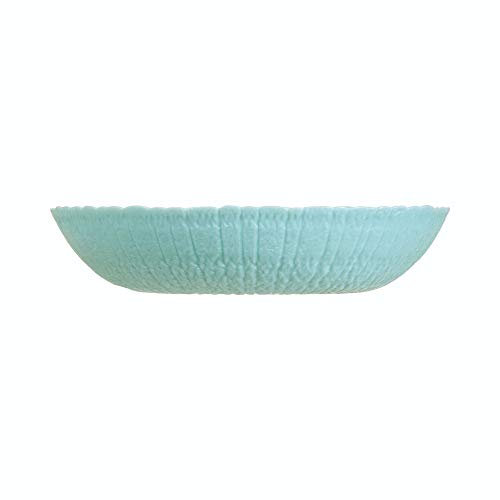 Ammonite 18pc Or 19pc Turquoise Opal Glass Dinner Set Dinnerware Modern Summer Plates (6X Soup Bowl)