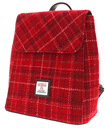 Glen Appin Harris Tweed 'Tummel' Mini Backpack (Colour 102 Red)