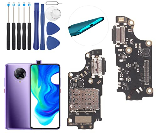 RongZy Conector de Carga para Xiaomi Poco F2 Pro Puerto de Carga de Repuesto Compatible con Xiaomi Redmi K30 Pro Dock Connector con Cable Flex de reparación con Herramientas