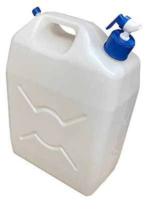 Quest Leisure Slimline Fresh/Waste Water Carrier Jerry Can (25 Litre, Cap with Tap)