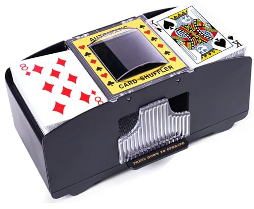 Rareidel Automatischer Kartenmischer, 6 Deck, batteriebetriebene Kartenhändler-Maschine, elektrischer Casino-Kartenmischer für UNO, Blackjack, Texas Hold'em, Heimkartenspiele