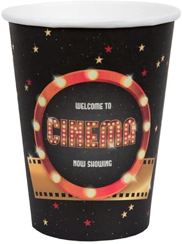 PAINT IT EASY NEU Papp-Becher Hollywood Cinema, 10 Stück, ca. 266ml