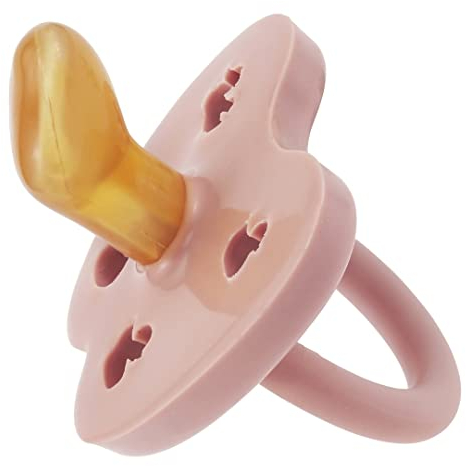 HEVEA Schnuller aus Naturkautschuk, 3–36 Monate, sicher und biologisch abbaubar, frei von BPA/Kunststoff/Phtalaten/Blei, dänisches Design (hellbraun, kiefergerechter Sauger 1 Stück)