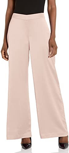 Trina Turk Damen-Satinhose mit weitem Bein, Mondstein, 36