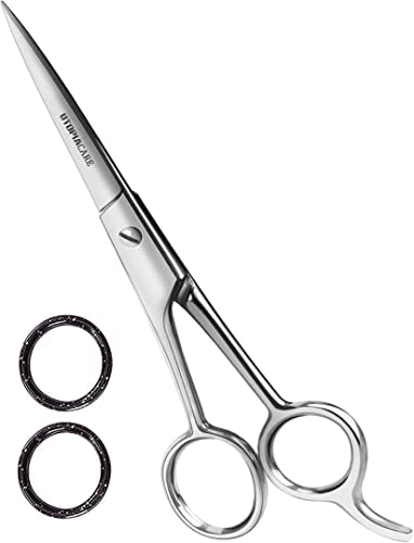 Utopia Care Barber & Professional Hairdressing Scissors for Hair Cutting, Sharp Edge for Clean Trimming & Dressing, Shears for Women, Men, Adults, Kids Styling cuts (5.5 Inch, Silver, Pack of 1)
