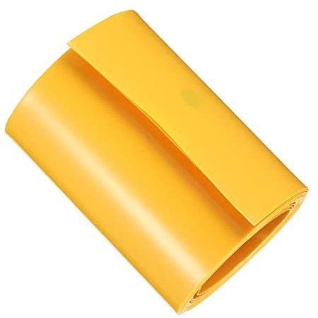 DMiotech 70mm Flat 2m Battery Sleeves PVC Wraps Heat Shrink Tube Insulation Protection for 18650 Battery Pack Yellow