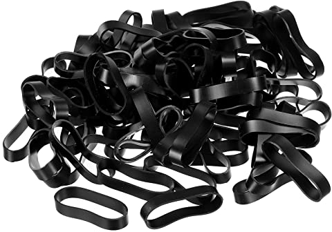 PATIKIL 100 Stück Silikonkautschuk Gummiband 39.25mm für Boxen Schachteln Schwarz
