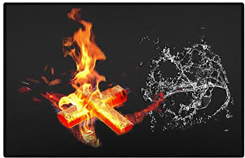 Feuerfeste Unterlage, Kaminmatte 122x91CM,3 Schicht Feuerresistent Matte, Feuerstelle Pad, BBQ Grillmatte für Boden, Rasen, Camping, Deckschutz