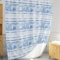 Rideau de baignoire bleu tissu anti moisissures 180x200 de joli design | Rideau de douche imprimé en motif marbre bleu 100% polyester lavable à séchage rapide accessoire de salle de bain avec crochets