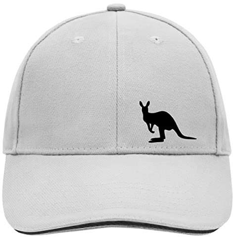 Huuraa Baseball Cap Kangaroo Silhouette Geschenk Dark Grey/White Kangaroo Geschenkidee