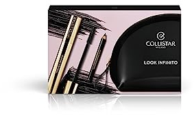 Collistar Cofanetto Mascara Infinito Nero + Matita Professionale Occhi Nera + Pochette in materiale riciclato, per un look Infinito