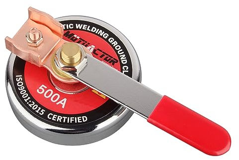 MUTUACTOR Magnetic Welding Support Clamp Tools,Super Strong Welding Magnet Head with Powerful Force,Welding Ground Clamp 500A Copper Wire Tail For Fixing Steel Plates, Pipes, Angle Irons