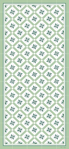 DobleUve Estudio Alfombra Vinílica Hidráulica 24 | Verde | 65x240 cm | Alfombra Cocina Lavable Antideslizante | Alfombra Vinilica | Suelo Vinílico | Alfombra Vinilo Salón