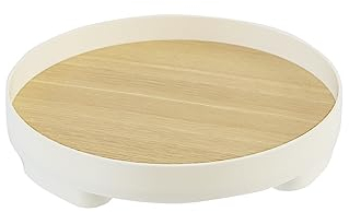 Gittcoll Runde ABS Kunststoffrahmen Weißes Tablett mit Dreifach Boden Modernes Home Make-up Speicher Dekor für Counter Table Mittelstück Schlafzimmer Mehrzweck Organizer Geschenk für Frauen Mom Girl