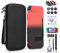 Switch Tasche, Switch Hülle Schwarz+Rot, innoAura 16 in 1 Switch Zubehörset mit Switch Tragetasche, Switch Schutzhülle Farbverlauf, Switch Bildschirmschutz, Switch Game Case