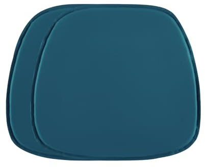 DORAFAIR 2er Set Stuhlkissen Leder Eckig Sitzkissen Sitzauflage Gepolstert für Stühle in Haus und Garten, 39 x 38 x 2cm,Dunkle Morandi-Farbe