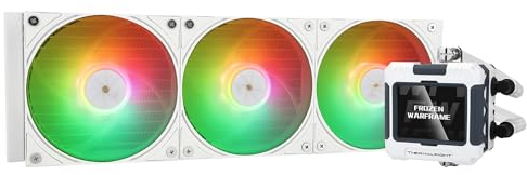 Thermalright FW 360 Raffreddatore ad Acqua per CPU ARGB Bianco con 3Ventole PWM con 2000RPM,Schermo LCD IPS con Risoluzione 320 * 240,Dissipatore CPU a Liquido,per AMD:AM4/AM5/Intel/1700