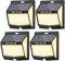 SEZAC Luz Solar Exterior Amarillo Cálido 3000K [4 Paquete/3 Modes] 270° Súper Brillante Focos Led con Sensor de Movimiento, IP65, para Jardin, Garajes, Caminos, Puertas Delanteras