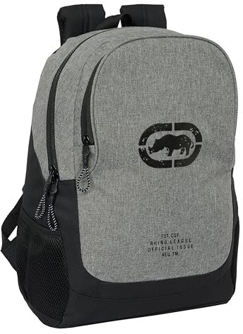 Safta ECKO UNLTD RHINO Schulrucksack für Kinder, ideal für Kinder verschiedener Altersgruppen, bequem und vielseitig, Qualität und Widerstandsfähigkeit, 32 x 16 x 44 cm, Grau/Schwarz, Grau/Schwarz,