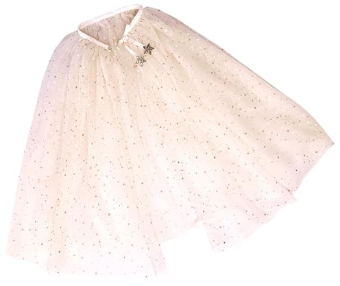 Papierdrachen Tüll Cape – mit Muster – glitzernd – Verkleidung – Umhang - Kinderkostüm – one size