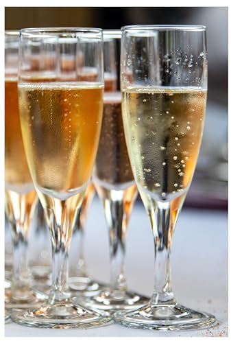 Topkapi Gastro Club Artemis Sektkelch │ Profi-Gläser für Sekt, Saft│ Ideal für Hochzeiten, Empfang, Verlobung, Verkostung, Bankett │ Gehärtetes Glas │~11,5 cl │ Spülmaschinenfest │ 12 Stück