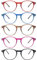 ZONLON 5 Pack Retro Reading Glasses Men Women Blue Light Blocking Lightweight Computer Readers with Spring Hinges (5 multicolor C3 0.75 +)