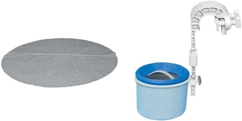 Intex bâche à Bulles (ø) 4,20m renforcée pour Piscine (ø) 4,27m & Skimmer de Surface Deluxe pour autostable ou Tubulaire